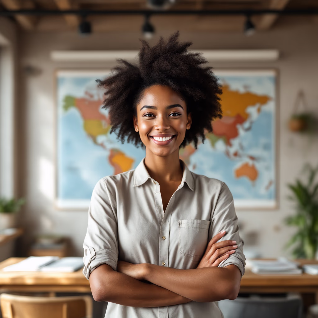 [team] image of a team member portrait (for a travel agency)