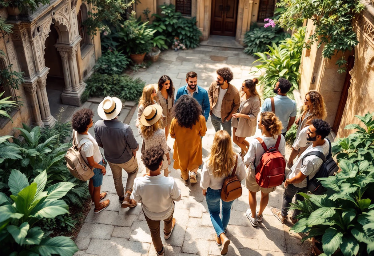 image of a guided tour group